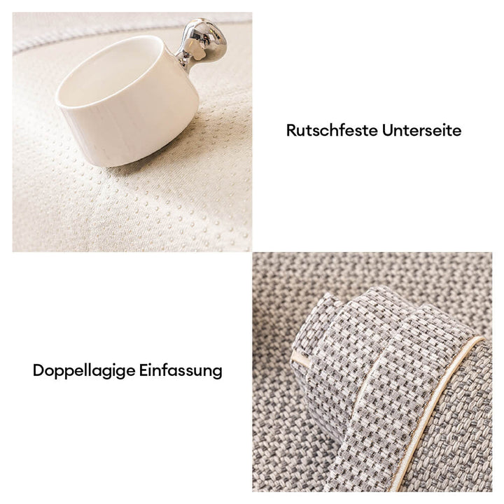 Atmungsaktiver Sofabezug mit Leinen-Haptik, rutschfest; idealer Schutz fürs Wohnzimmer-Sofa.