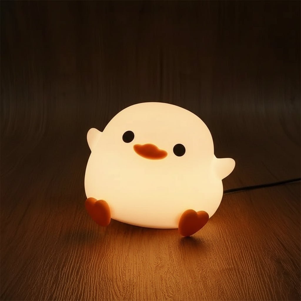 Beruhigendes LED-Nachtlicht Ente, ideal als Kinderlampe oder Geschenk für Jungen und Mädchen.