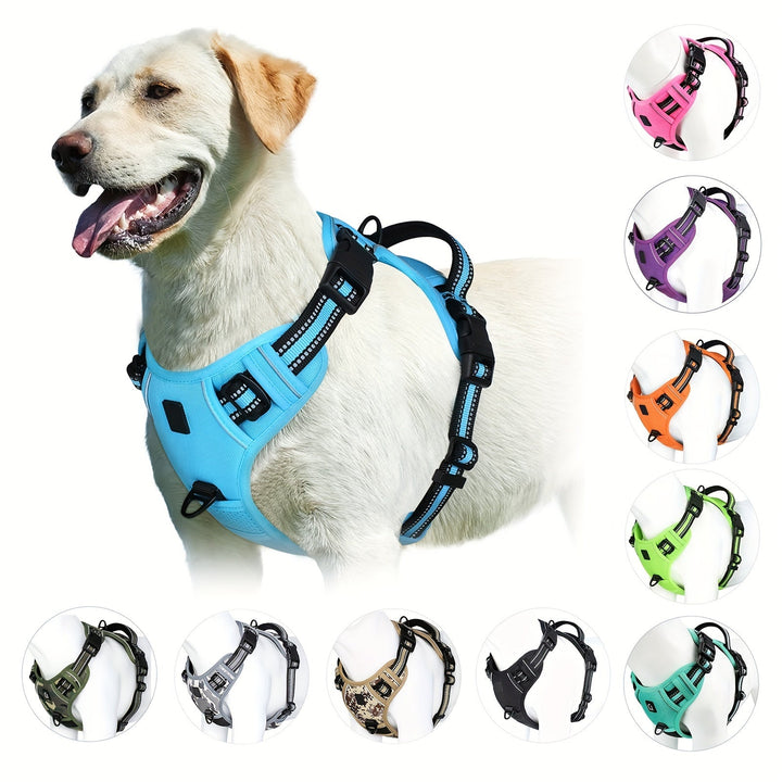 SafeWalk Hundegeschirr aus Nylon für sichere Spaziergänge und Komfort.