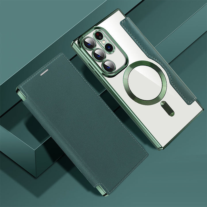 Optimale Schutzhülle für Samsung S24/S23/S22: Flip Case mit Ringhalter, Standfunktion & integriertem Kartenslot.