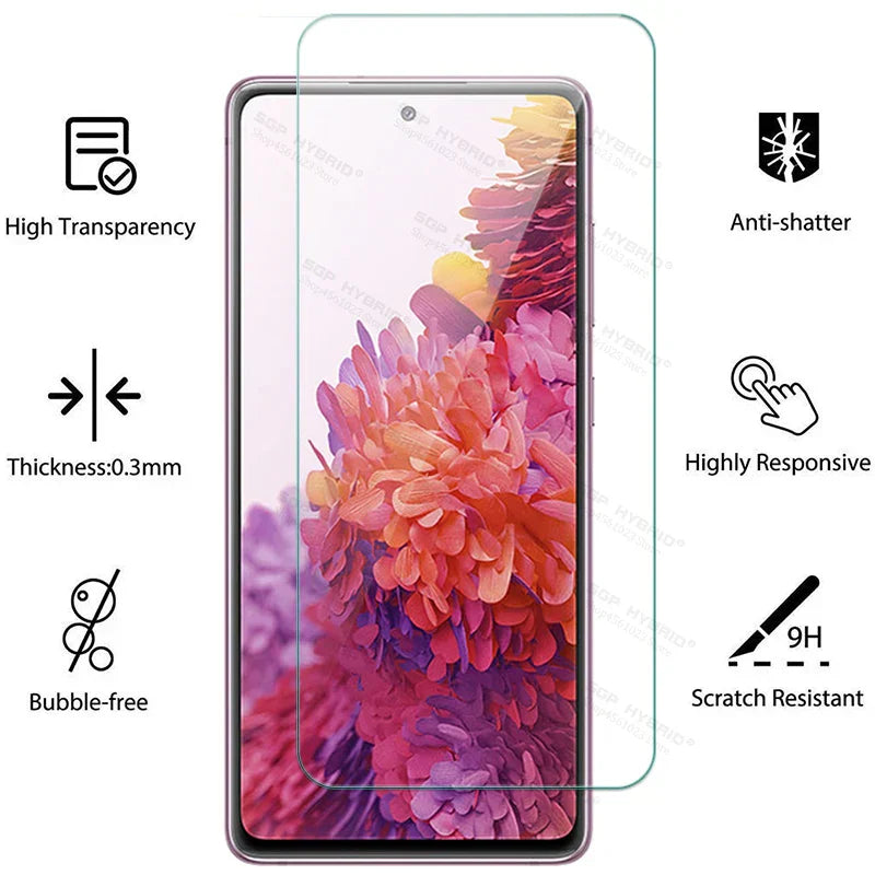 Blasenfreie, anti-Fingerabdruck Displayschutzfolie für Samsung Galaxy, gehärtetes Glas, 2er-Pack Zubehör.