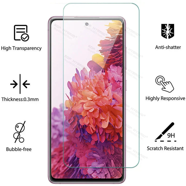 Blasenfreie, anti-Fingerabdruck Displayschutzfolie für Samsung Galaxy, gehärtetes Glas, 2er-Pack Zubehör.