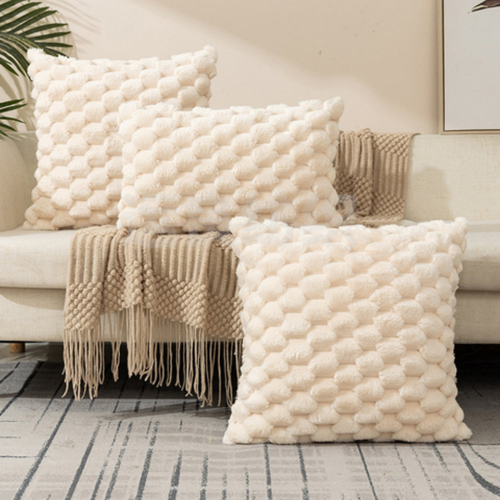 Dekokissenbezug aus Samt, weicher Plüsch für Bett & Sofa, Heimtextilien.