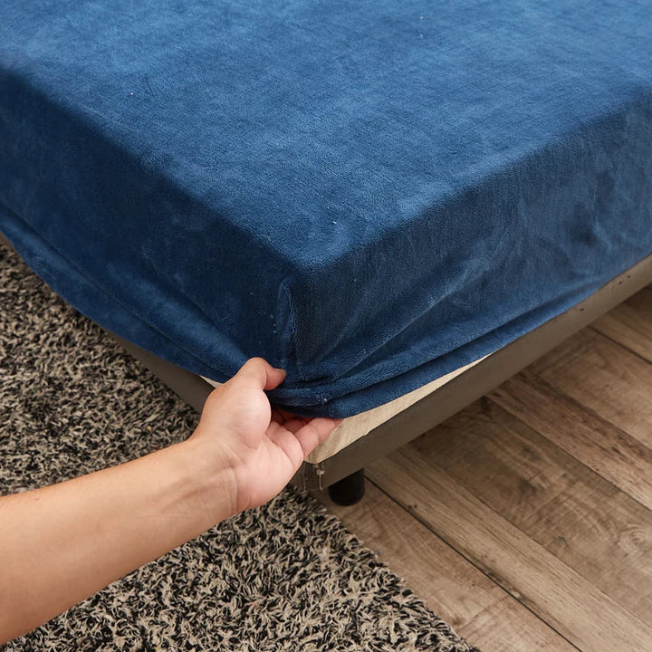 Samt Spannbettlaken, das Schlafzimmer in eine Wohlfühloase verwandelt, weich und atmungsaktiv.