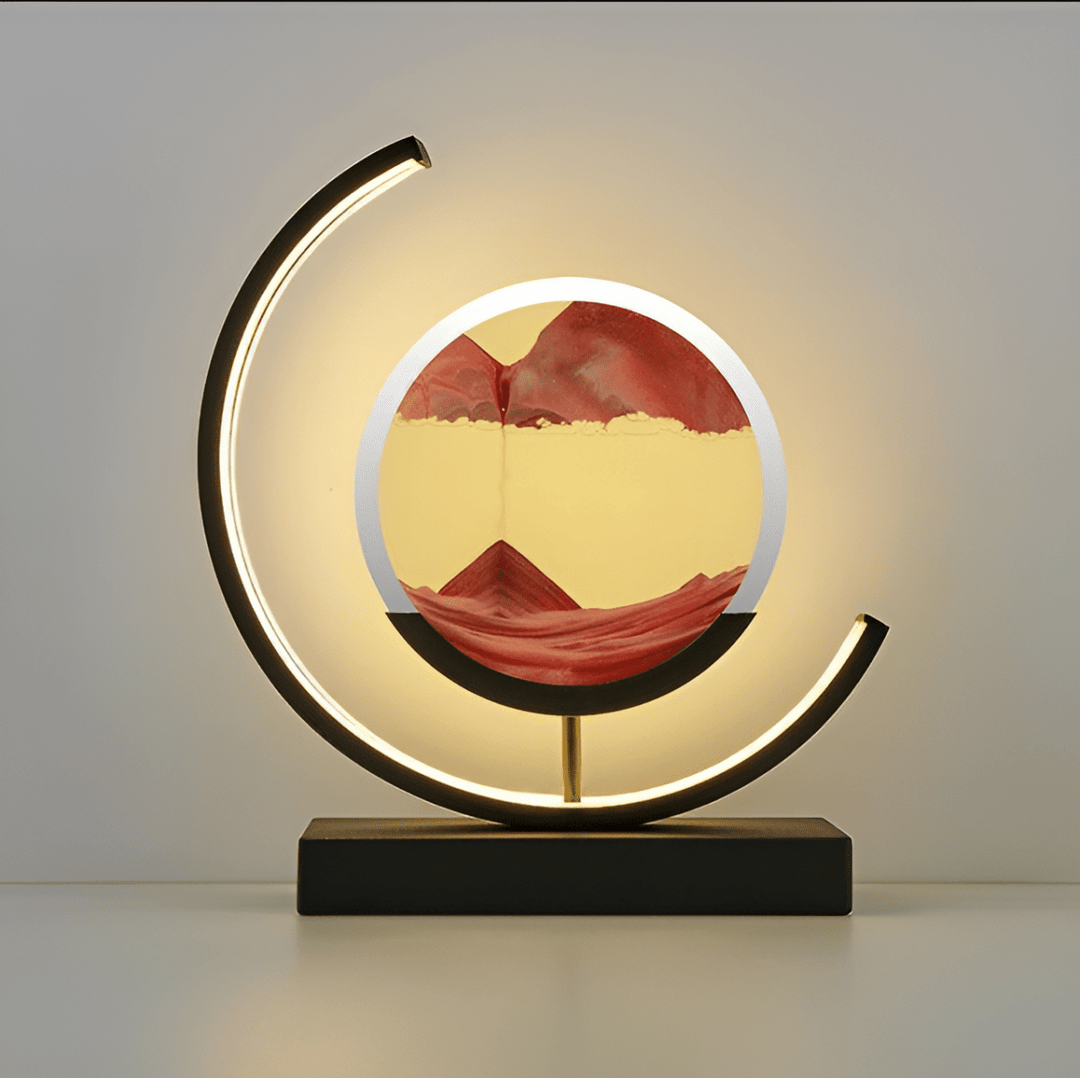 Sand Glow LED Sandlampe: dimmbares Stimmungslicht mit fließendem Sand für Entspannung & moderne Deko.