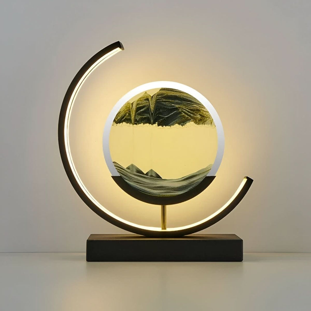 Dynamische Sand Glow LED Sandlampe, die Licht & Sandkunst für eine beruhigende Atmosphäre vereint.