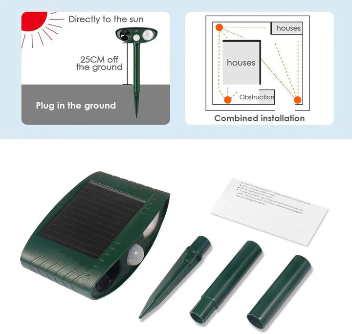 Schneller Sandsberg Solar Rehvertreiber. Schützt Garten & Pflanzen vor Rehen in kürzester Zeit. Umweltfreundlich.