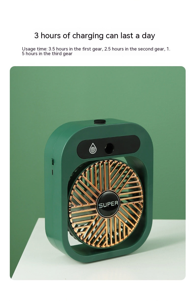 Sandsberg 2-in-1 Tischventilator und Luftbefeuchter, USB-betrieben und tragbar für frische Luft im Sommer.