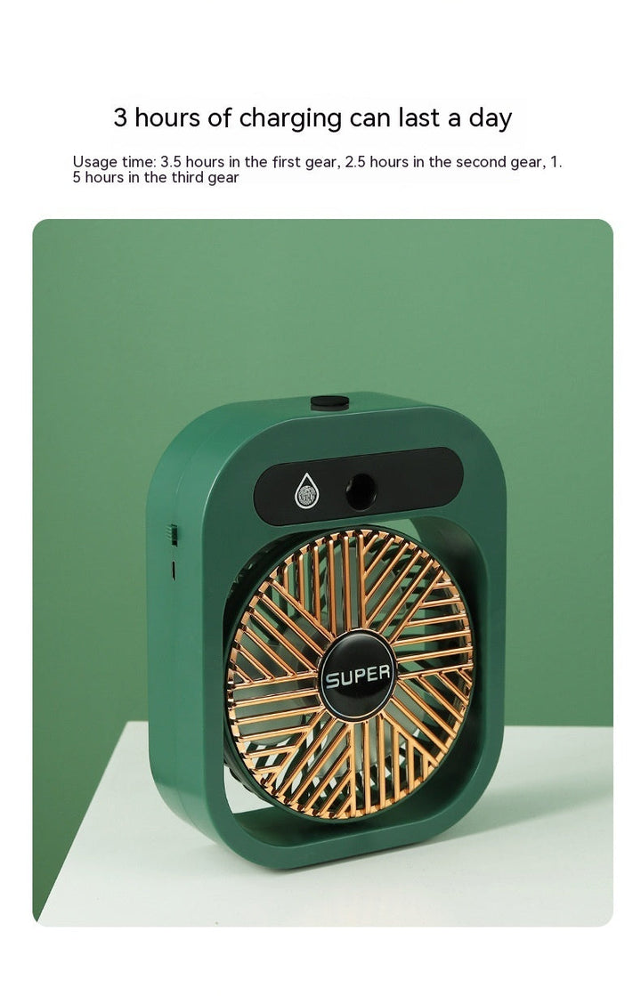 Sandsberg 2-in-1 Tischventilator und Luftbefeuchter, USB-betrieben und tragbar für frische Luft im Sommer.