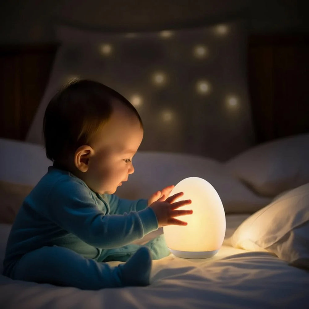 Kabelloses LED Nachtlicht mit Akku, perfekt als dekorative Tischlampe für gemütliches Stimmungslicht überall im Haus.