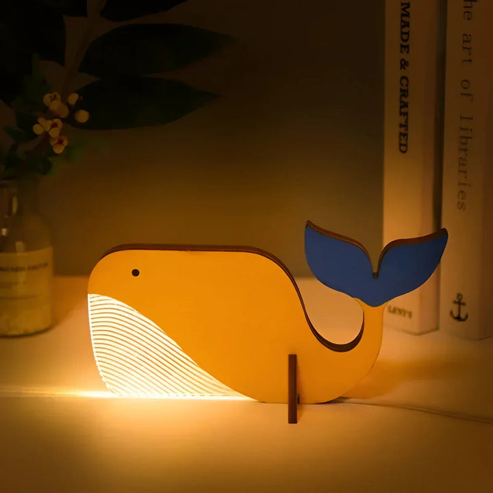 Beruhigendes USB LED Nachtlicht mit Tiermotiv, ideal als sanfte Lichtquelle & Dekoration im Kinderzimmer.