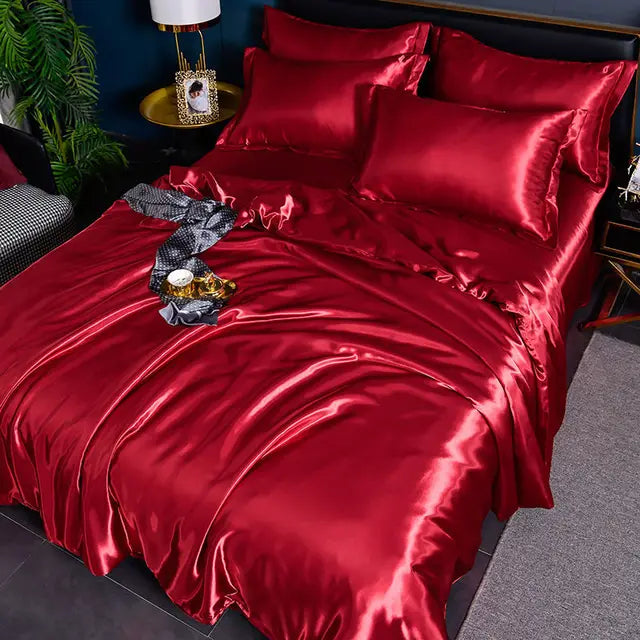 Satin-Bettbezug für luxuriöse Betten-Momente. Weicher Glanz & hoher Komfort für Ihr Schlafzimmer.