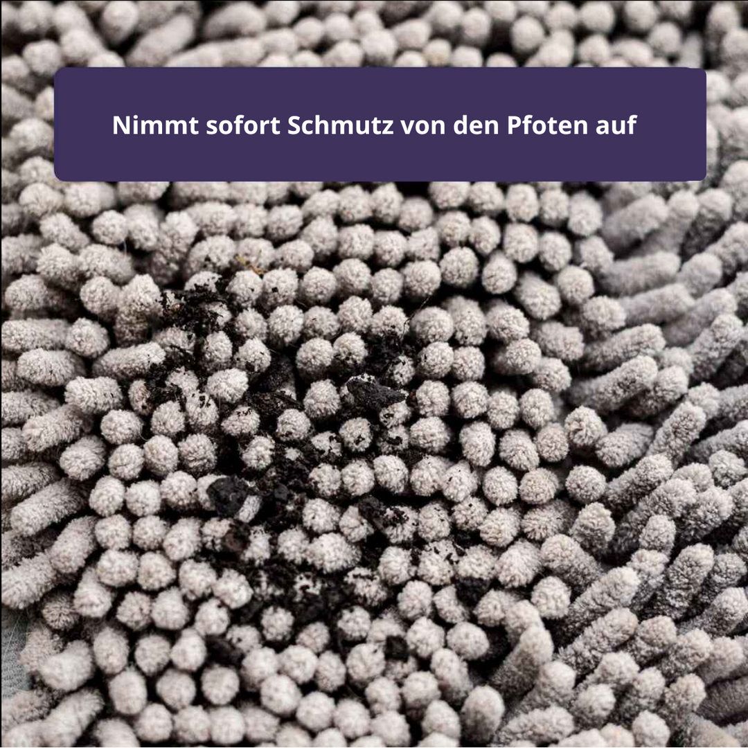 Schmutzfangmatte für Hunde, absorbiert Nässe & Schmutz. Rutschfest, waschbar, für saubere Böden. Optimales Hundezubehör.