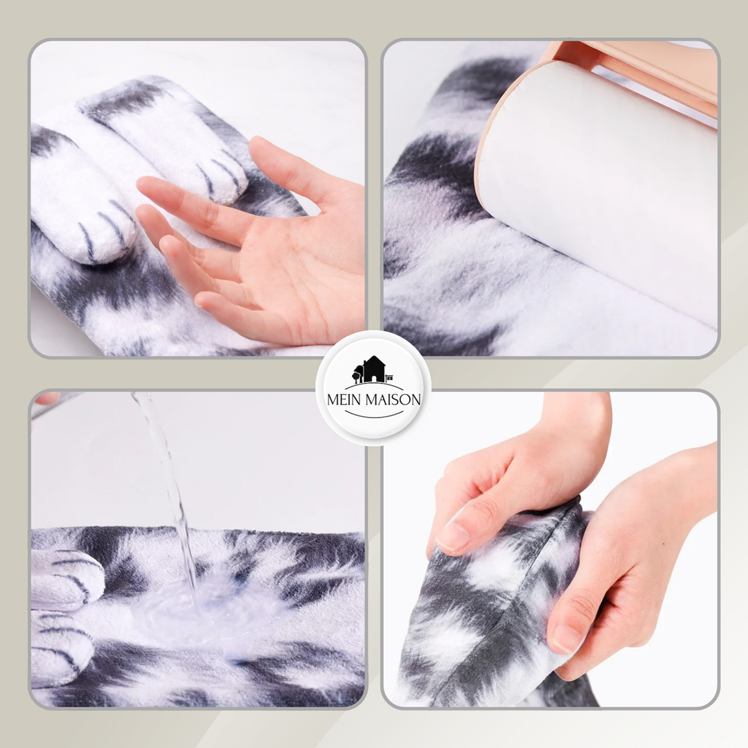 Katzenmotiv Küchenhandtuch aus Baumwolle, dekorativ & funktional für trockene Hände.