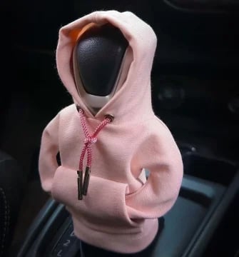 Schaltknauf-Styling-Zubehör: Hoodie-Abdeckung. Lustiges Detail & Schutz für den Schaltknauf im Auto-Innenraum.