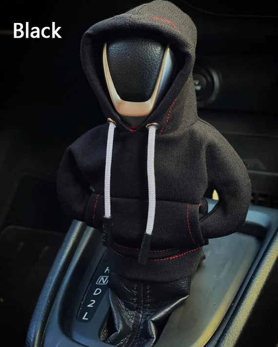Fahrzeugzubehör: Schaltknauf Abdeckung im Mini-Hoodie-Stil. Schützt vor Abnutzung & verschönert den Innenraum.