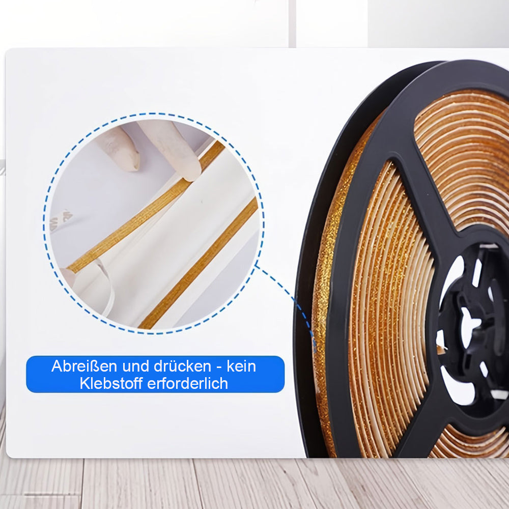 Langlebiges Dichtband schützt Fliesenfugen vor Schimmel in Bad & Küche bei DIY Renovierung.