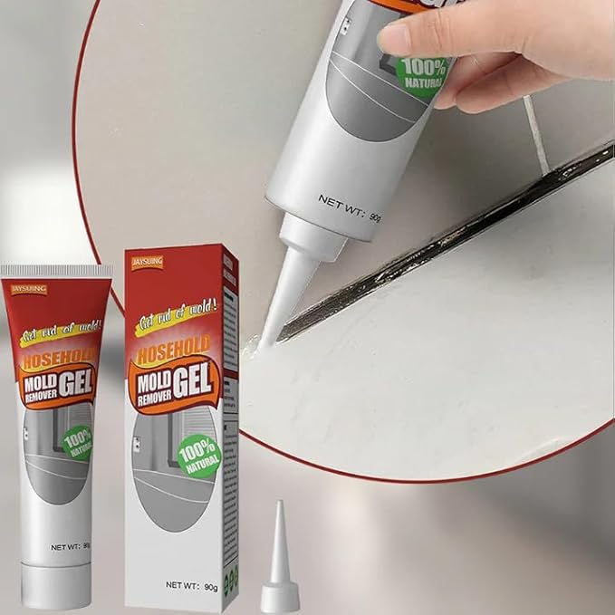 Schimmelentferner Gel Flasche. Effektiver Reiniger für Bad, Küche & Fugen. Desinfiziert, entfernt Pilz.