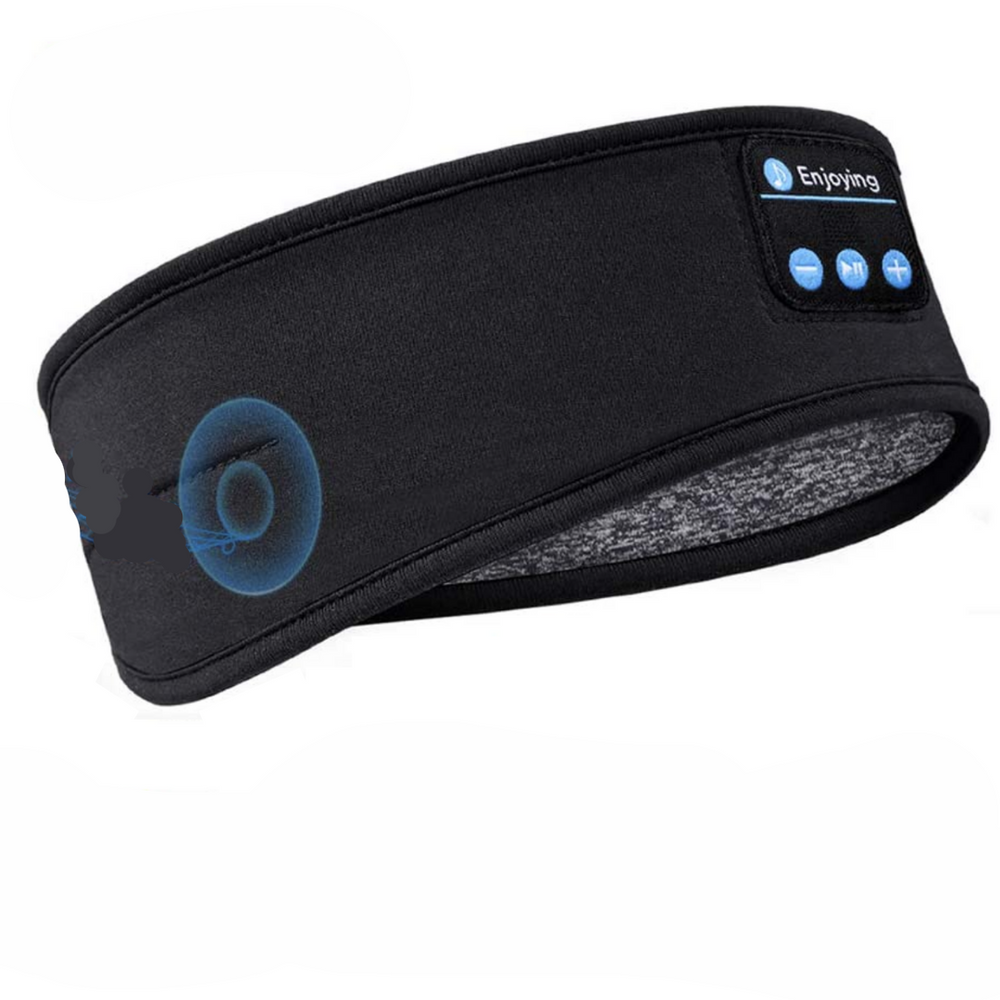 Bequeme, weiche Unisex Schlafmaske mit integrierten Bluetooth Kopfhörern; perfekt für Reisen, Powernaps und Meditation.