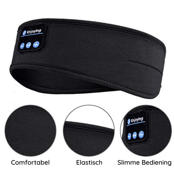 Komfortable Schlafmaske mit Bluetooth Kopfhörern für erholsamen Tiefschlaf; ein Must-have für entspanntes Reisen & Entspannung.
