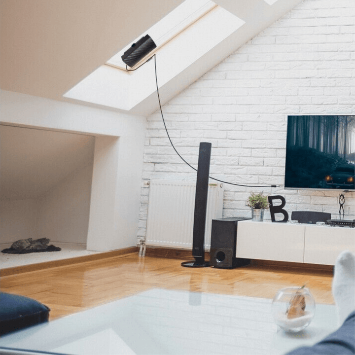 ULTRAWAVE Indoor TV-Antenne mit Signalverstärker für digitalen HDTV und 4K Fernsehempfang.