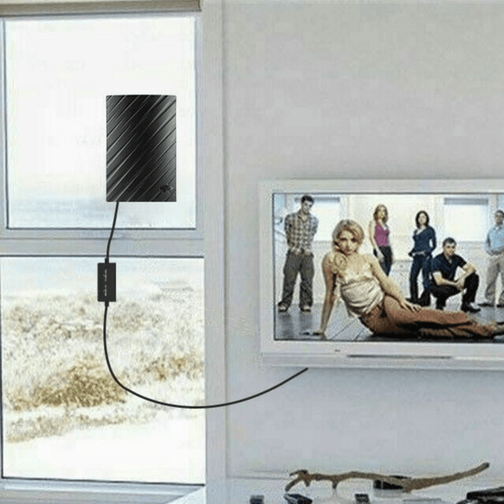 ULTRAWAVE Indoor DVB-T2 Antenne mit Signalverstärker für optimale Bildqualität in HD & 4K.