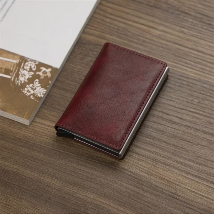 Multifunktionaler Aluminium-Kartenhalter für Herren, Geldklammer & umfassender RFID-Schutz.
