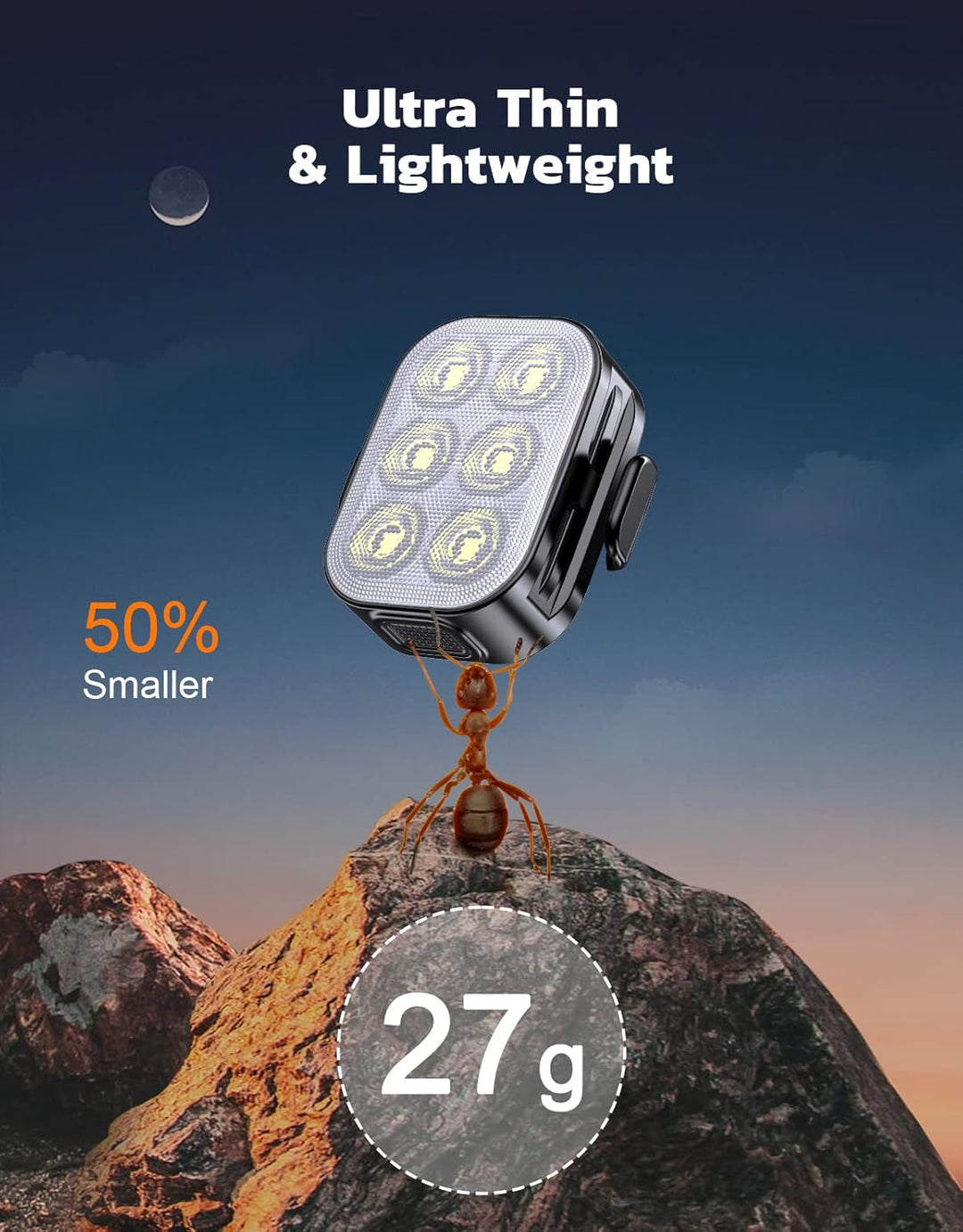 USB wiederaufladbares LED Fahrradlicht Set, perfekt für Mountainbike & Rennrad, leicht & robust.