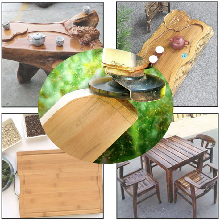 Detailansicht der robusten Schleifscheibe für Winkelschleifer, perfekt für effektives Holz schnitzen und glätten.