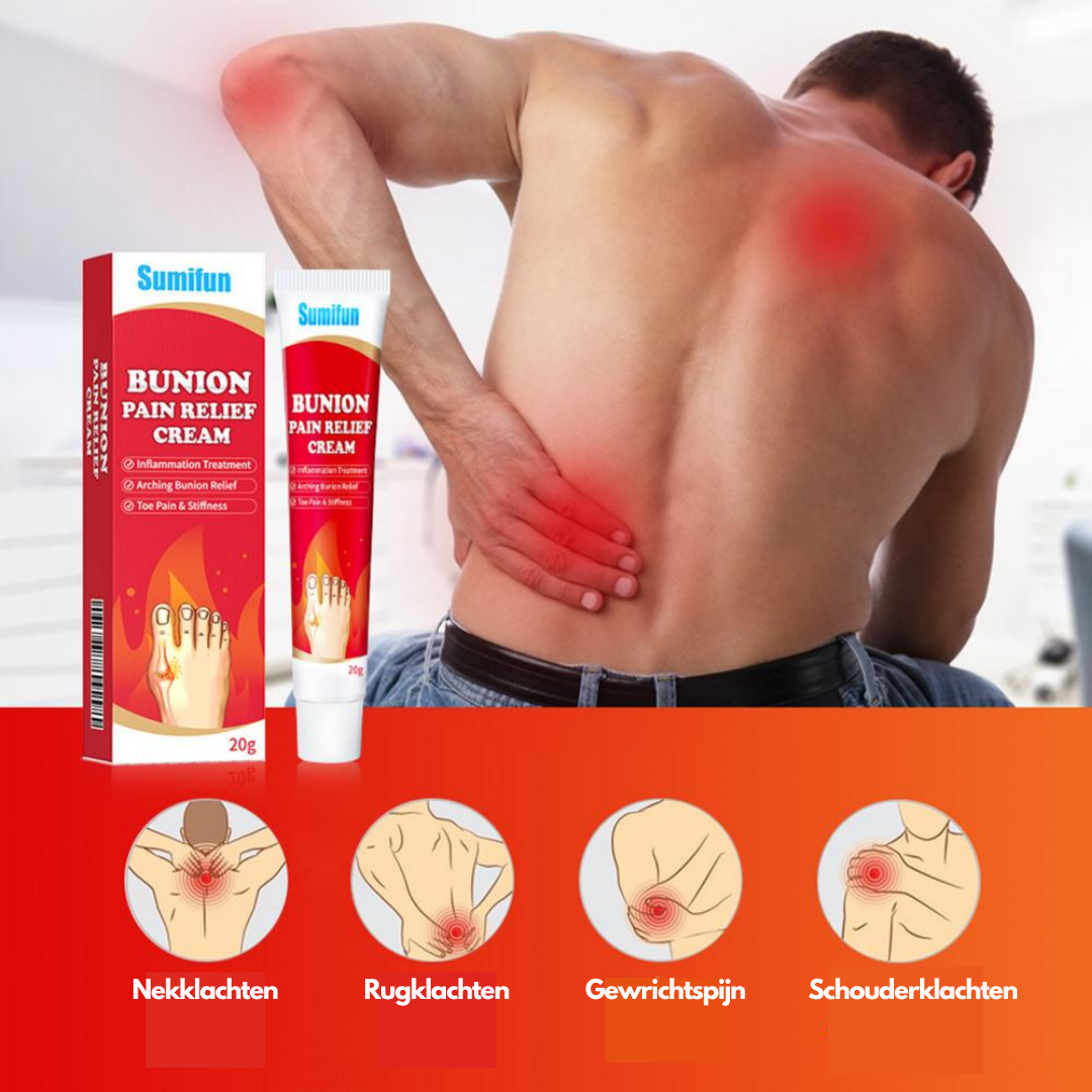 SchmerzRelief Creme gegen Gelenkschmerzen in Füßen. Reduziert Schwellungen & Beschwerden, fördert Beweglichkeit.