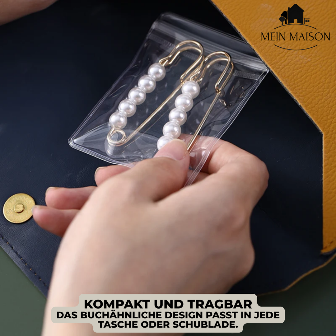 Elegantes Schmuck Organizer Buch zur übersichtlichen Sortierung. Mit robustem Cover & transparenten Seiten für Accessoires.
