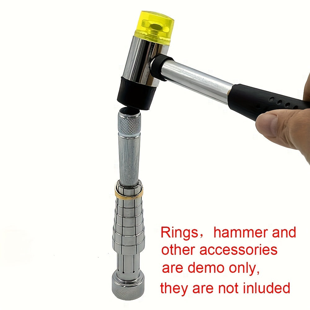 Robuster Ringbiegeblock mit verschiedenen Rillen zum Formen von Ringen. Präzises Metallbiegen für Schmuckwerkstatt.