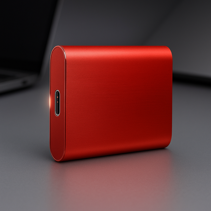 Hochleistungs-Solid-State-Drive als externe Speichererweiterung. Schnelle Datenübertragung via USB-C.