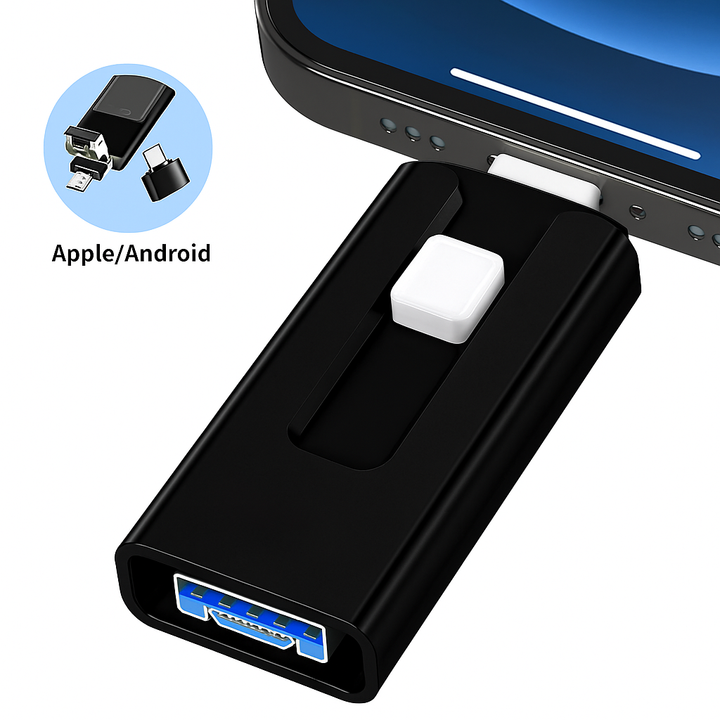 Praktischer USB Stick zur Speichererweiterung für Smartphone, Tablet und PC. Schneller Dateitransfer.