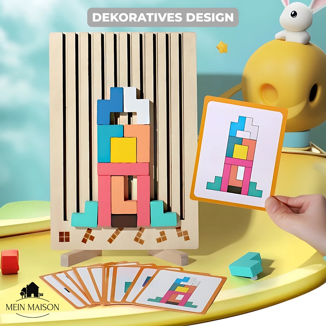 Achtsamkeits-Holzspiel für mehr Fokus, als Antistress-Geschenk für Erwachsene & Kinder.