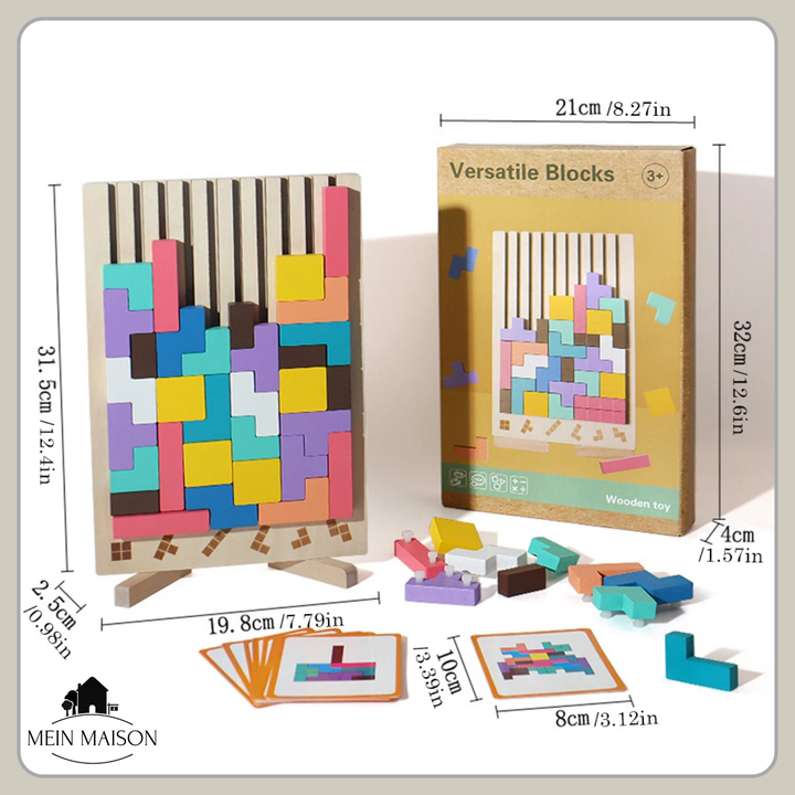 Schreibtischspiel aus Holz: Antistress, Fokus & Achtsamkeit für Erwachsene & Kinder als Geschenk.