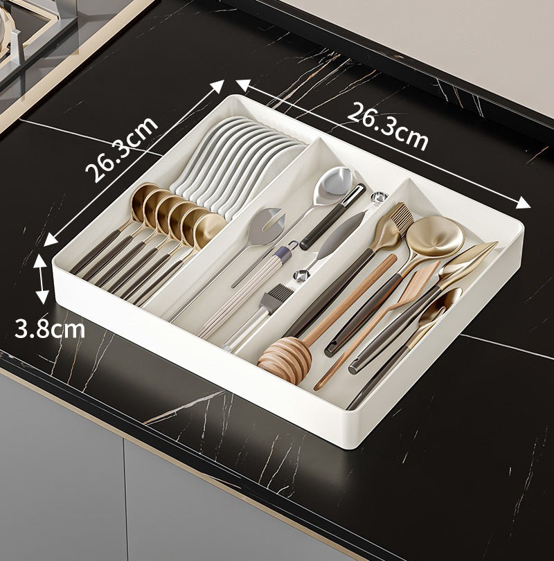 Platzsparender Schreibtischorganizer SortDrawer ausziehbar, ideal für Büromaterial & Kleinteile in Schubladen.