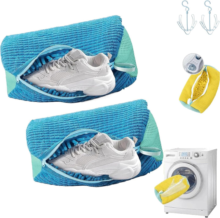 Effektiver Schutz für empfindliche Schuhe beim Waschen in der Maschine.
