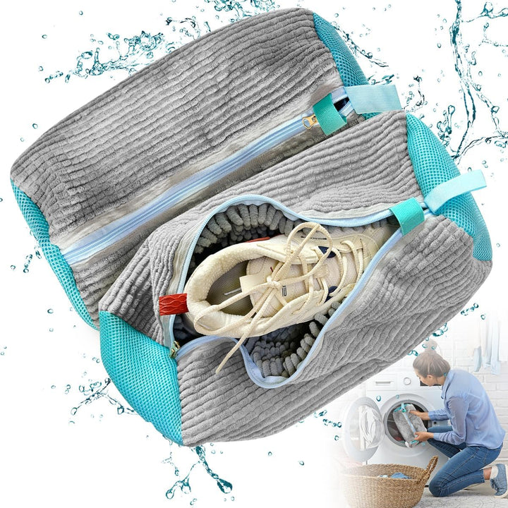 Mit dem Schuhwaschbeutel Sauberkeit für Ihre Schuhe, praktisch & wiederverwendbar.