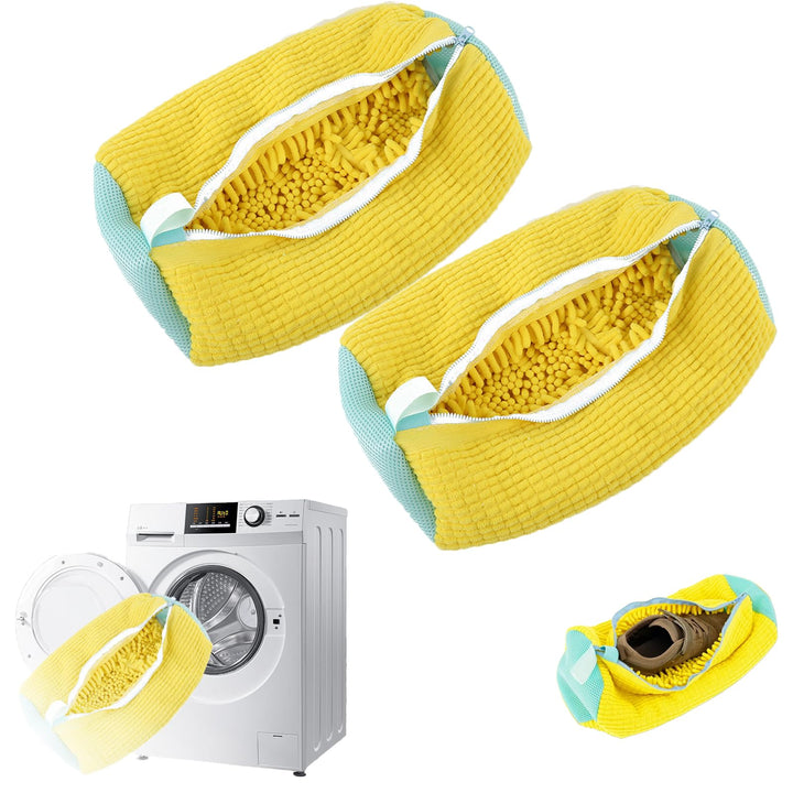 Schuhpflege leicht gemacht: Zwei waschmaschinengeeignete Beutel für saubere Schuhe.