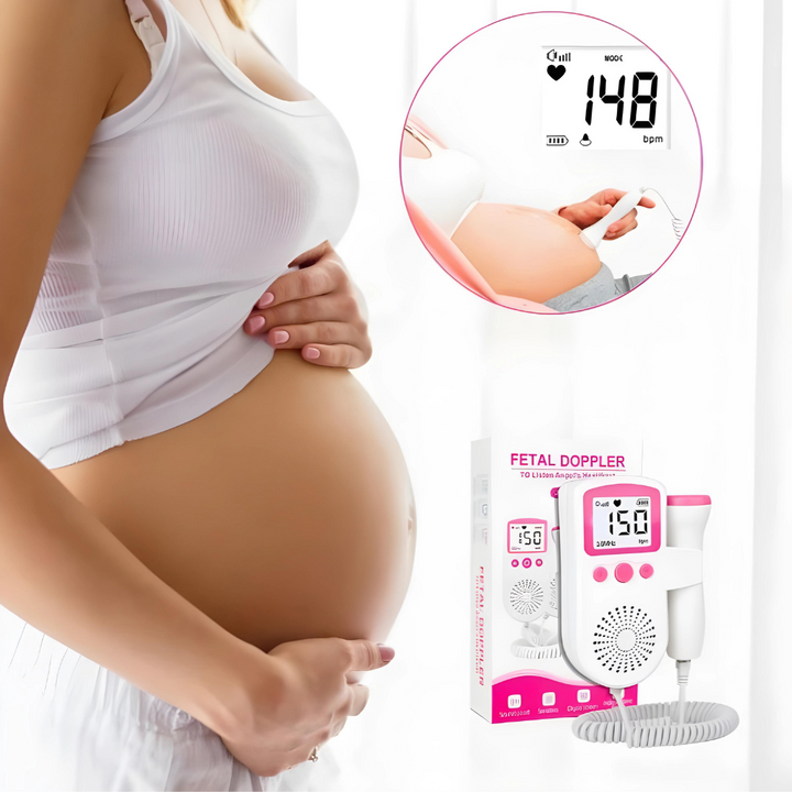 Schwangerschaft Herzfrequenzmesser zur Überwachung des Babyherzschlags. Sicherer Fötus-Doppler für werdende Mütter.