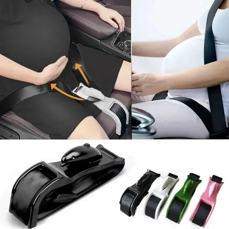 Autozubehör für Schwangere: Spezieller Gurtadapter für optimalen Schutz von Mutter & Babybauch im Auto.