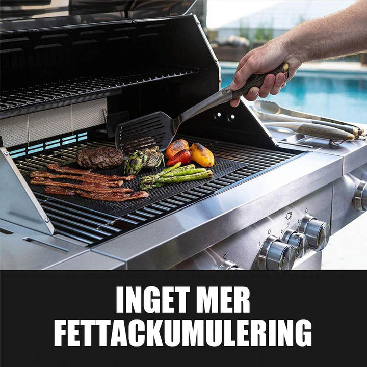 Flexible Antihaft-Grillmatte, die das Grillen von kleinem Grillgut ohne Durchfallen ermöglicht; wiederverwendbares Grillzubehör.