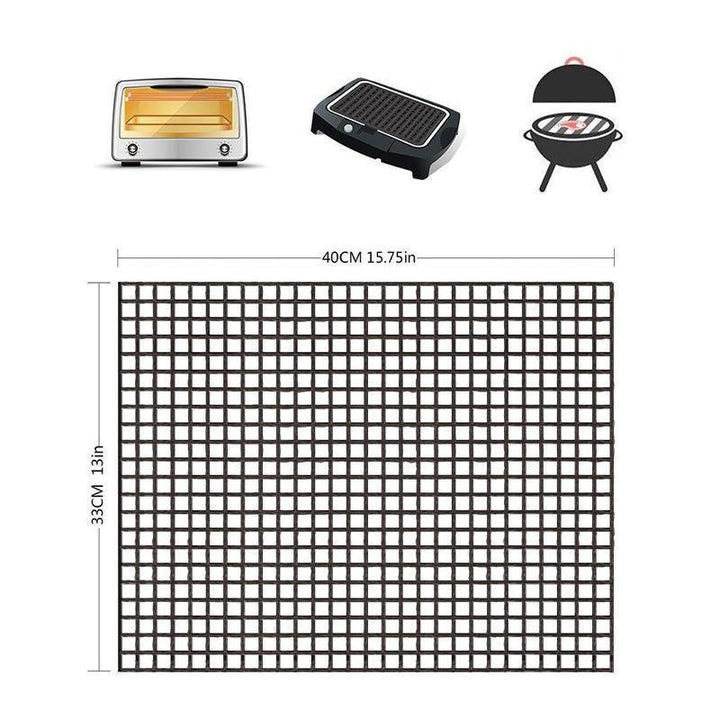 Innovatives Grillzubehör: Antihaft Grillmatte als Backofenmatte nutzbar; hitzebeständig bis 370°C & leicht abwaschbar.