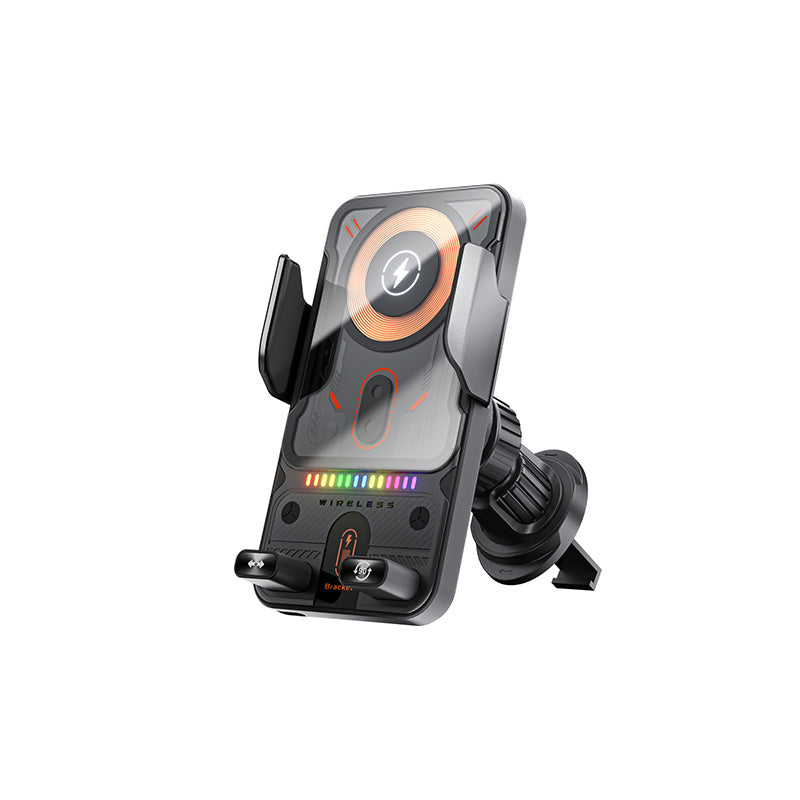 Bequeme Auto-Handyhalterung mit 15W induktivem Laden für sicheres Navigieren und Smartphone-Halterung, universal.