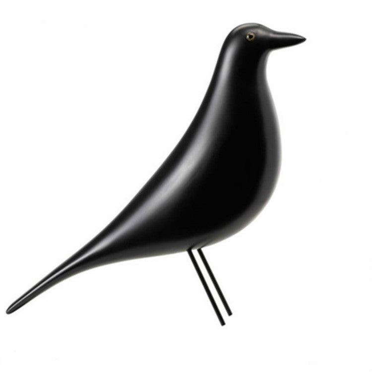 Schwarze, elegante Vogel Figur als moderne Heim- & Büro-Dekoration für Tische und Regale.