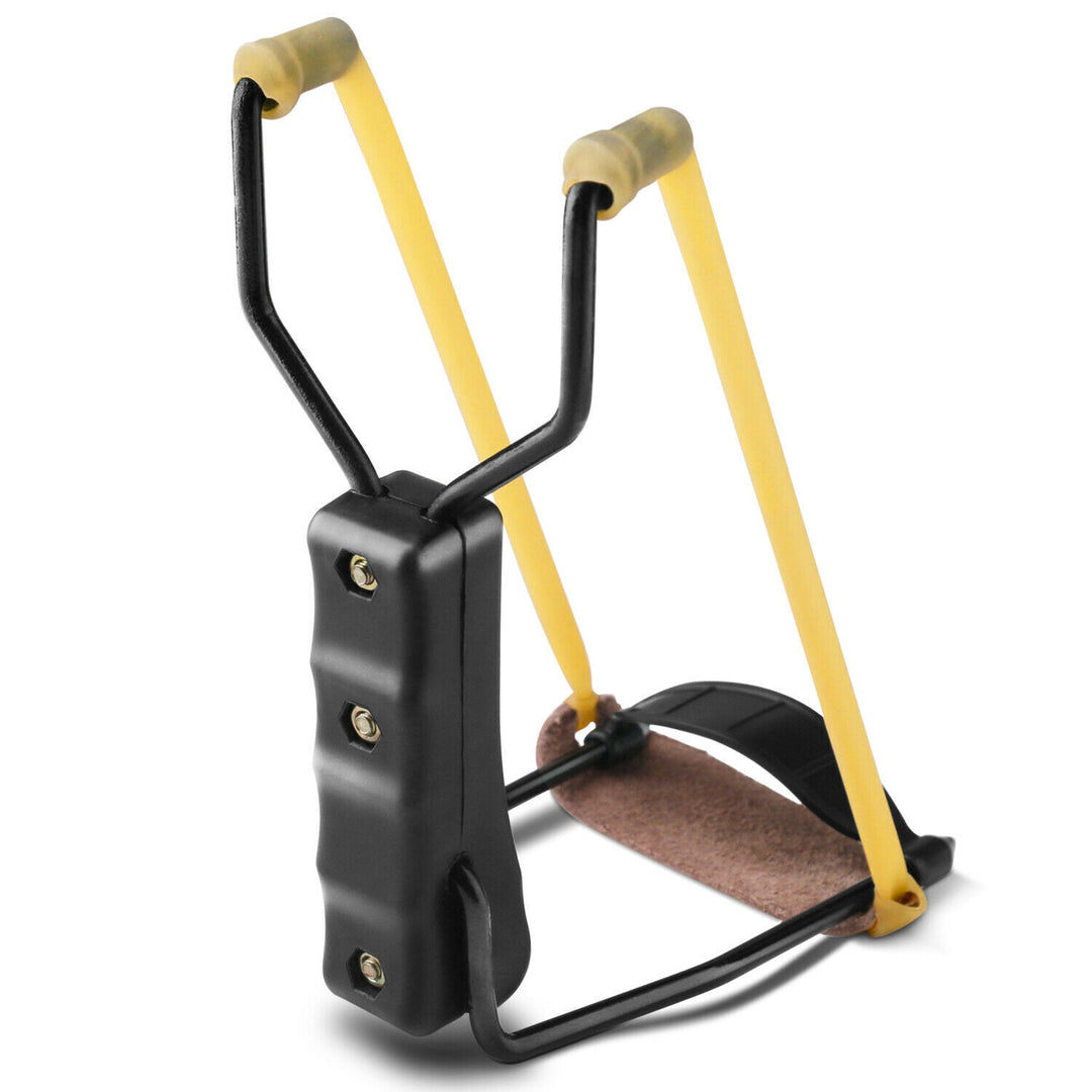 Robuste Handgelenk-Schleuder in Schwarz, faltbar, für präzises Zielschießen und Outdoor-Aktivitäten.