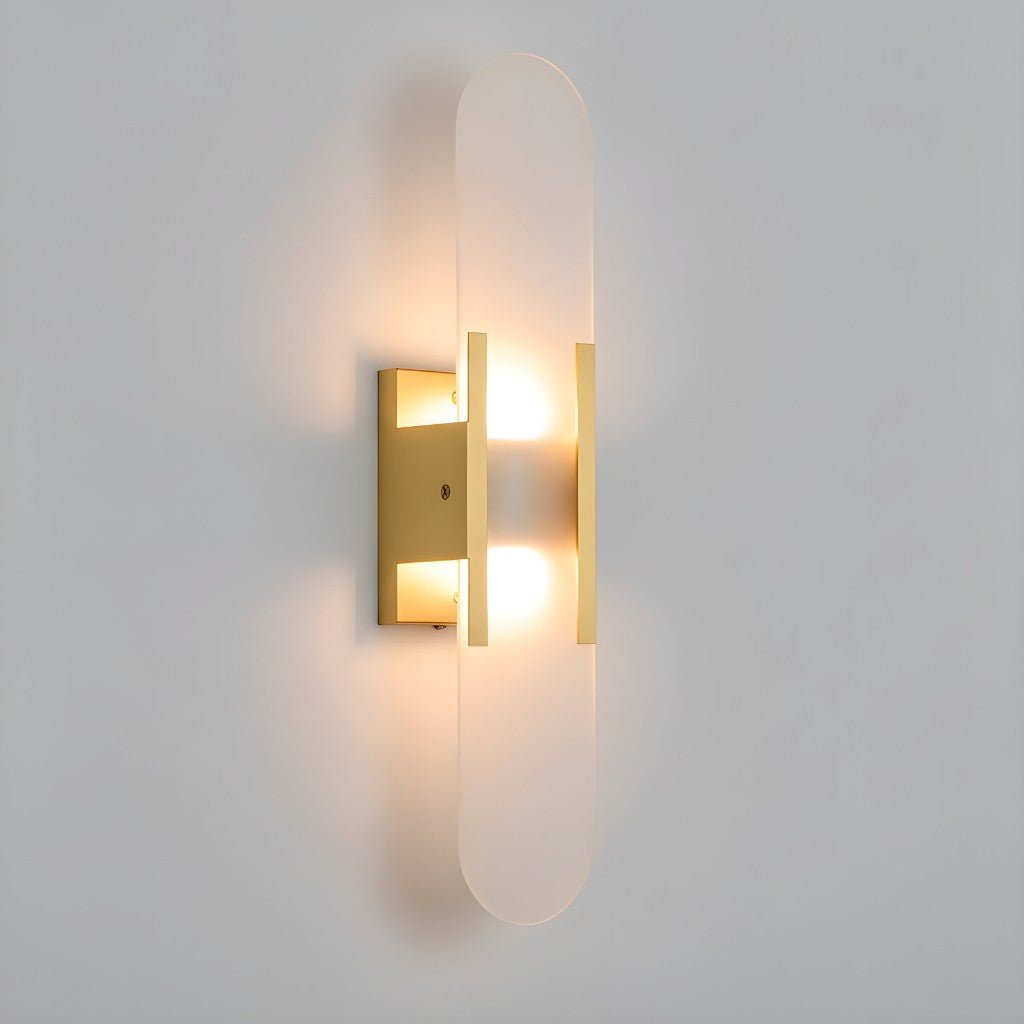 Schwarze goldene LED-Wandlampe aus Metall, modernes Heimzubehör für stilvolle Akzente.