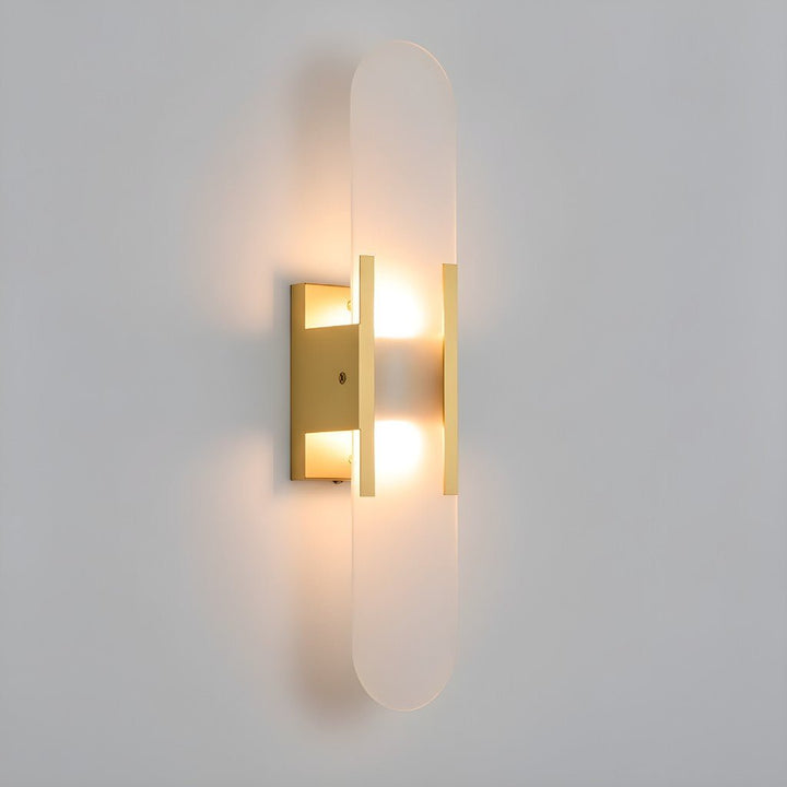 Schwarze goldene LED-Wandlampe aus Metall, modernes Heimzubehör für stilvolle Akzente.