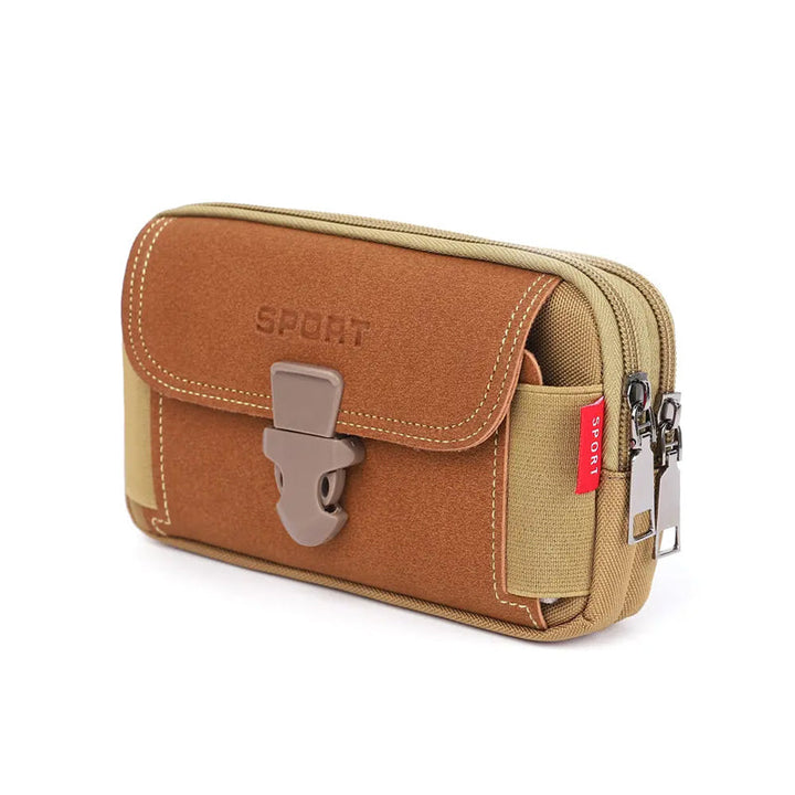 Stylische Herren Handytasche für den Gürtel, aus Canvas, sicher und praktisch für den Alltag.